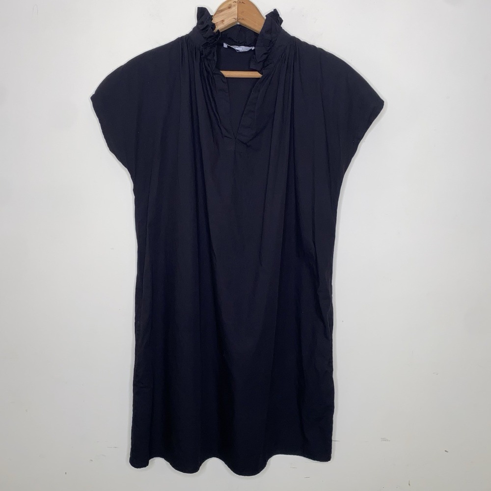 Never A Wallflower Women's XS Black 100% Cotton Preppy Dress With Pockets